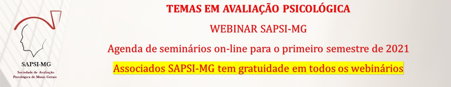 TEMAS EM AVALIAÇÃO PSICOLÓGICA – WEBINAR