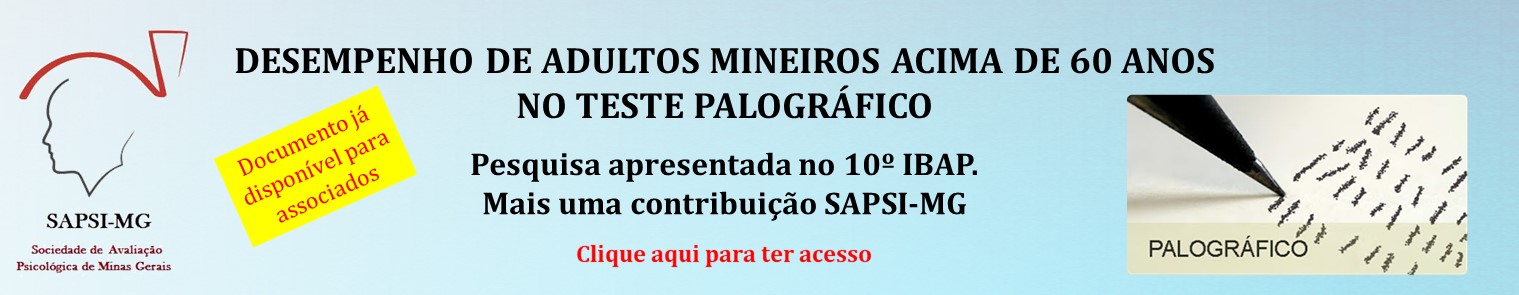 Desempenho de adultos mineiros acima de 60 anos no teste Palográfico
